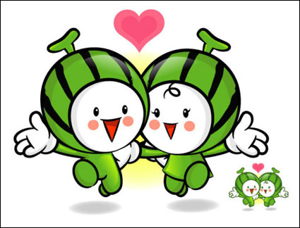 Die Liebe der Karikatur Superfrucht Vector 3