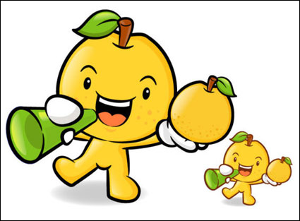 Super Liebe Cartoon Obst Vektor Material 2