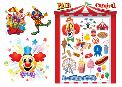 Der Clown & Karneval Vektor Material