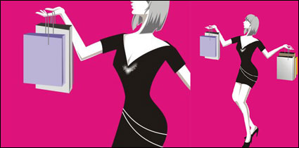 Shopping Mode Frauen Vektor