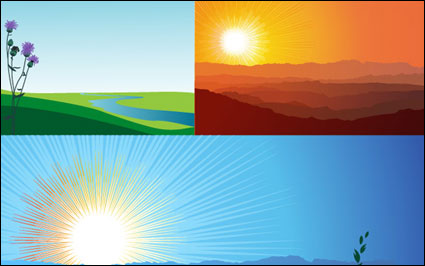 3-Vektor Landschaft