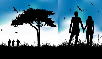 Schöne Silhouette Vector