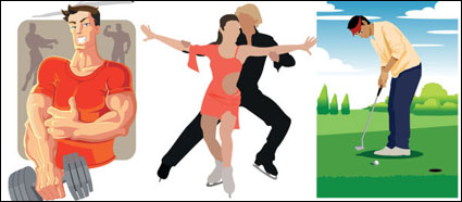 Sport Figuren Vektor Material