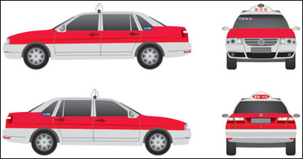 Drei Ansichten Shanghai Santana Zhijun Taxi Malerei? Flansch Red Edition