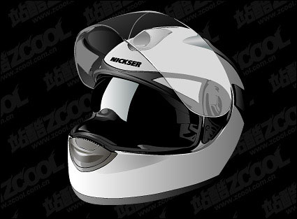 realistische Motorrad-Helm Vector