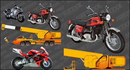 Motorrad-und Kran-Vector