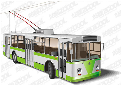 Alte Straßenbahn Vektor Material