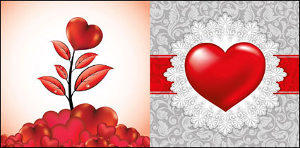 Romantische Valentinstag herzförmige Elemente - Vector
