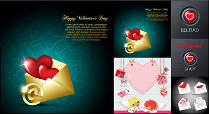 Valentinstag romantische Elemente - Vector