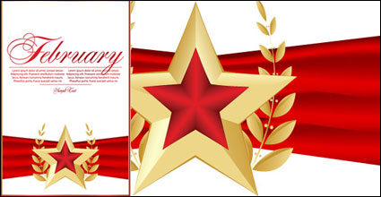 Red fnfzackigen Stern Bookmarks 04