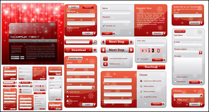 Weihnachten Stil von Web-Design-Elemente Vektor Material