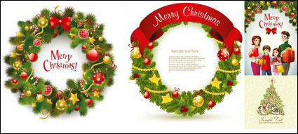 Schöne Weihnachts-Kranz - Vector