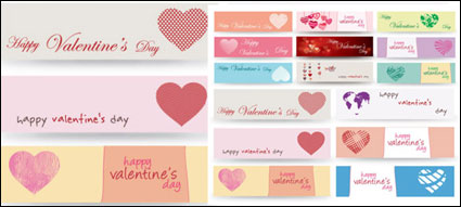 Valentinstag Banner Vektor Material