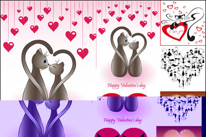 Cat Love Vector