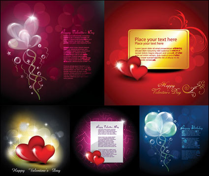 Romantische Liebe eCards Element Vektor Material