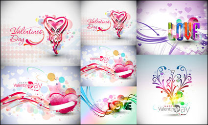 Symphony Valentinstag Dekoration Vektor Material