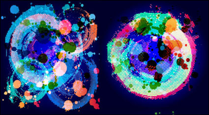 Der Trend der brillanten Farben Tinte - Vector