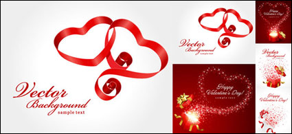 Valentinstag Band und Geschenk Vector