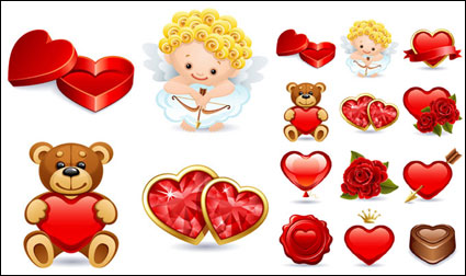 Romantische Liebe Element Vektor Material