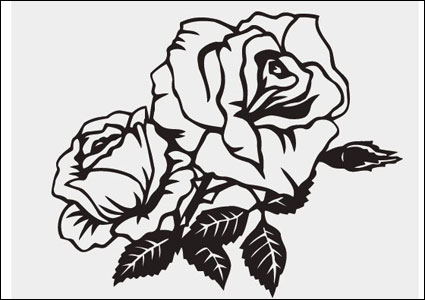 Rose Muster Vektor Material