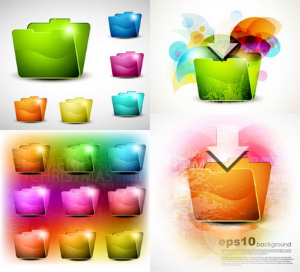 Schöne Kristalltextur Ordner - Vector