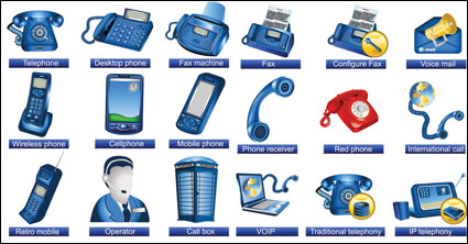 Kommunikations-einrichtungen Icons - Vector