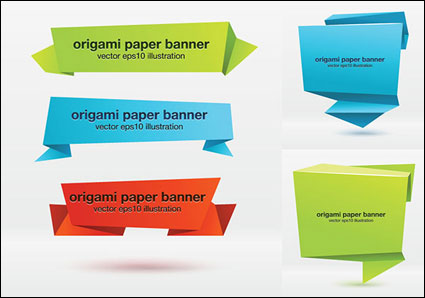 Banner Origami-Effekt