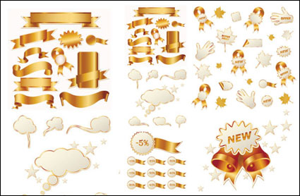 Gold Band und Weihnachtsgeschäft Symbol