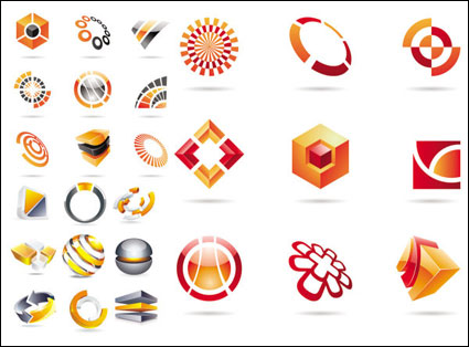 Dreidimensionale Symbole - Vector