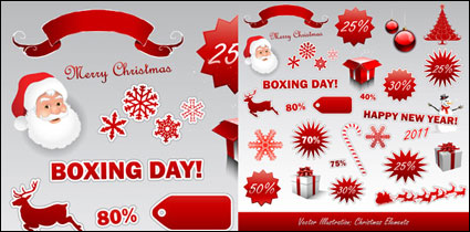 Vector Icons Weihnachten 2011 Neue Jahr