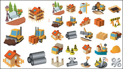 Architektonisches Symbol Thema Vektor-Material
