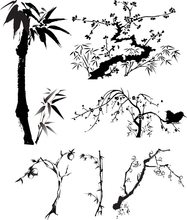 China Windvektor Ink Pflanzenmaterial