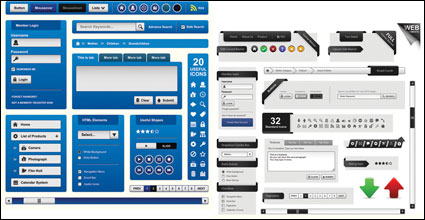 Webseite Design-Elemente Vektor