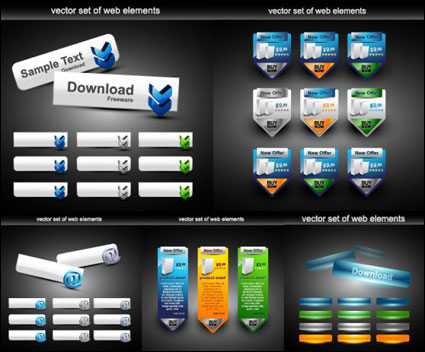 Web-Design dekorative Elemente Vector -3