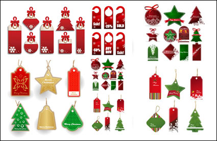Weihnachtsgeschäft der Angebote Etikett Vektor