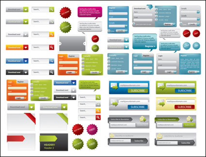 Eine Vielzahl von Web-Design-Elemente Vektor Material