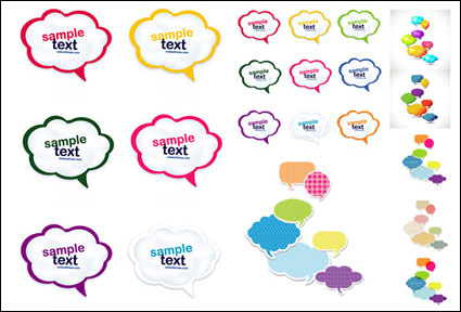 Bunte niedlich Dialog Vector