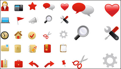 {red Thema Icon 1} Vektor Material