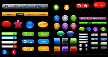 Bunte Textur Button Vector