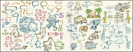 Cute Graffiti Muster 02 - Vector