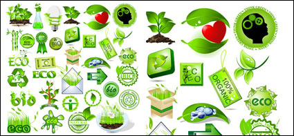 Green Element Vektor Material