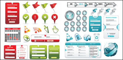 Web-Design-Elemente häufig verwendete Vektor