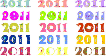 2011 digitale Vektor-Material