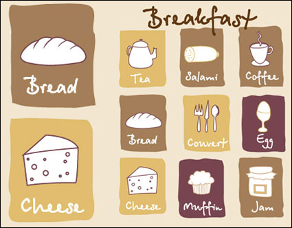Lovely breakfast-Symbol - Vektor Material