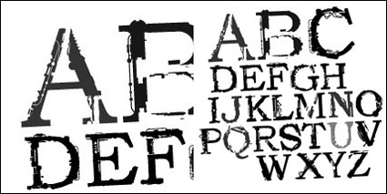 Unvollständige Buchstaben Vector Theme