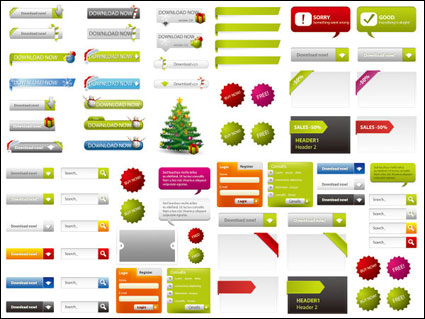 Webseiten-Design-Elemente 02 - Vektor Material