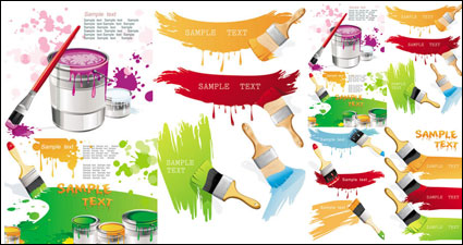 Pinsel und Farbe - Vector