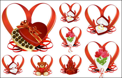 Heart-shaped ribbon-und Schenkungssteuer - Vector