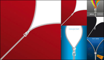 Zipper Thema Vektor Material