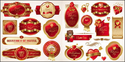 Romantische Valentinstag Red Label - Vector